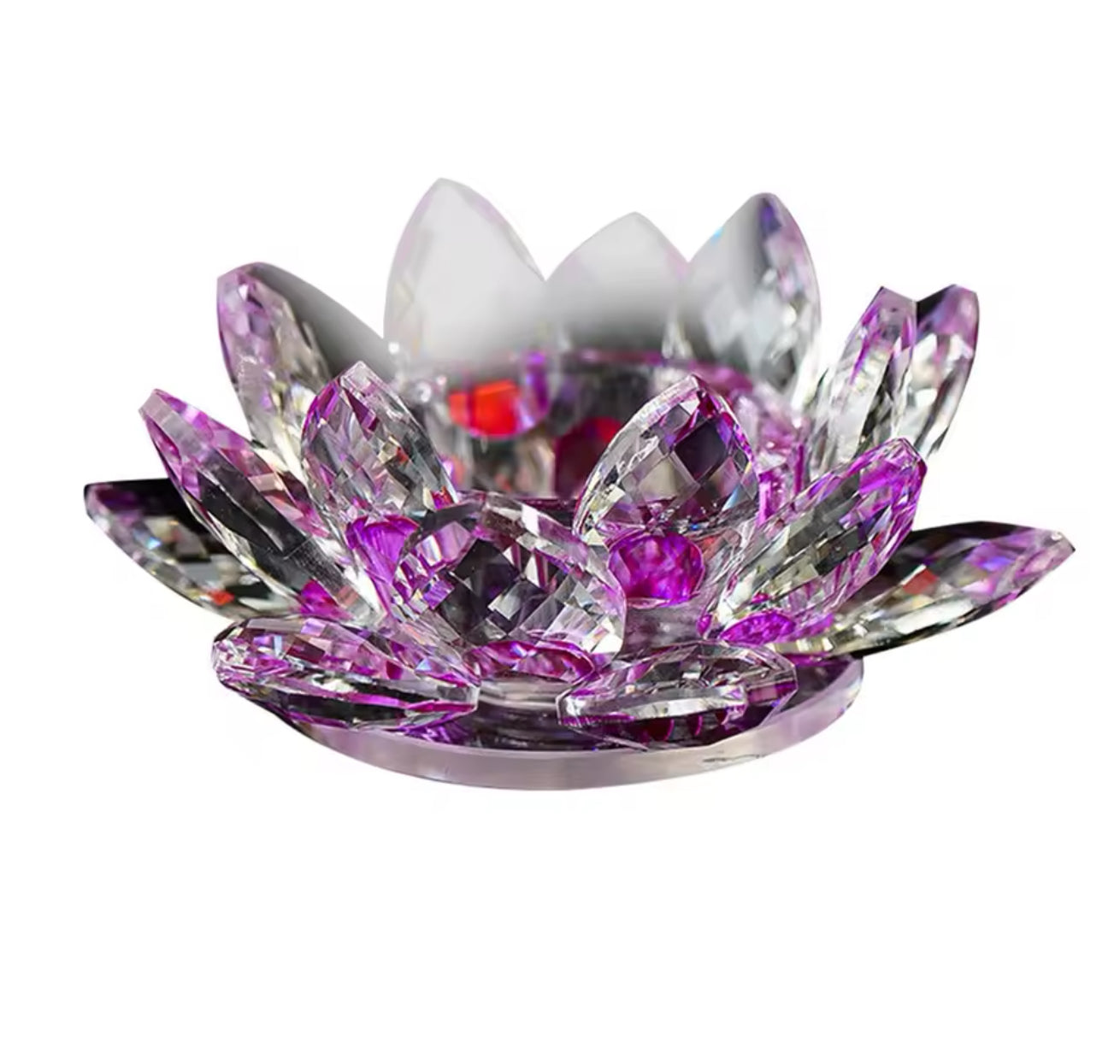 Crystal lotus flower figurine