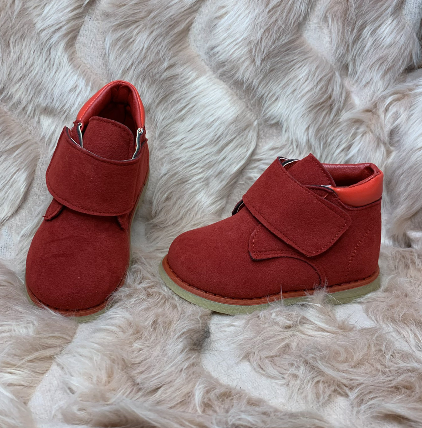 Faux Suede kids unisex boots