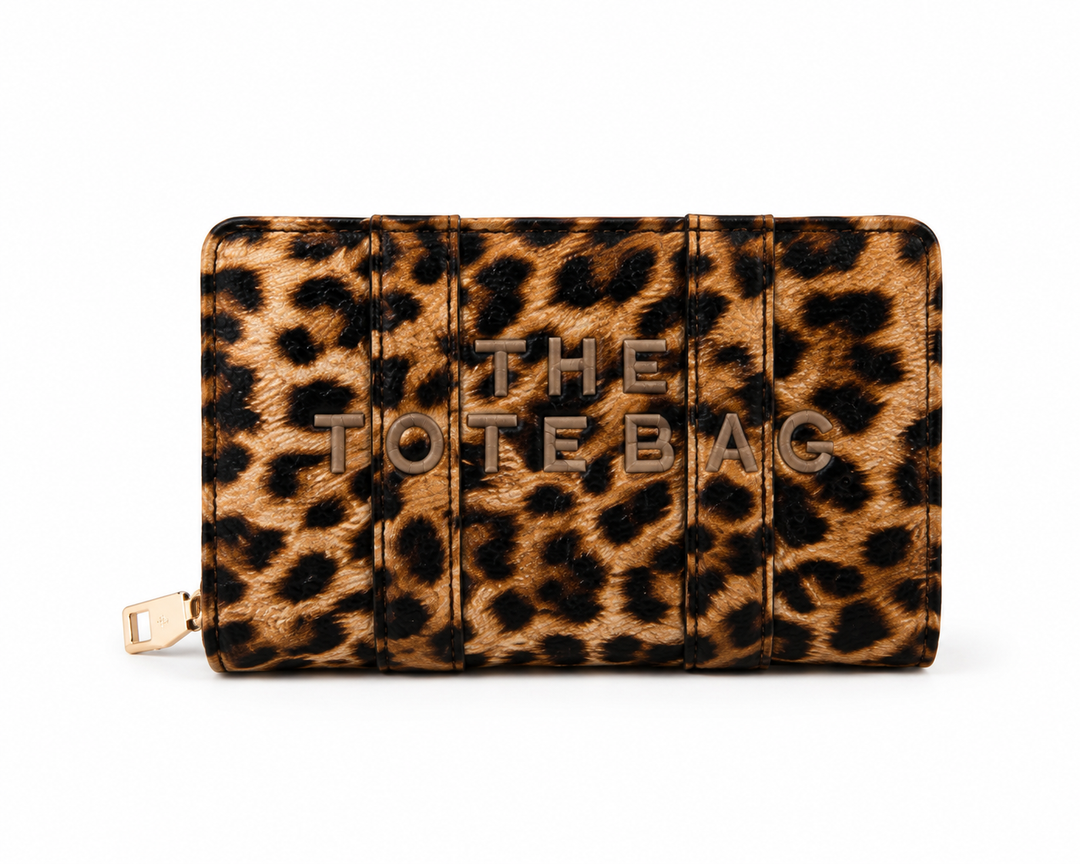 Leopard print tote bag purse 