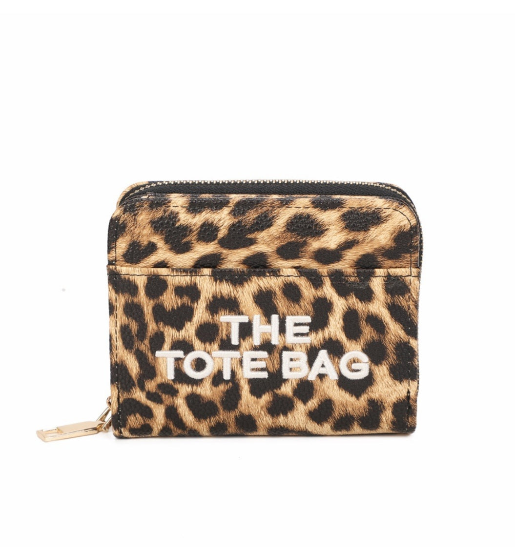 RFID Small Leopard Animal Print Tote Purse