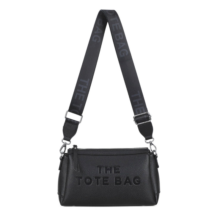 Women’s crossbody handbag with embossed tote bag detail and adjustable shoulder strap available in multiple colours