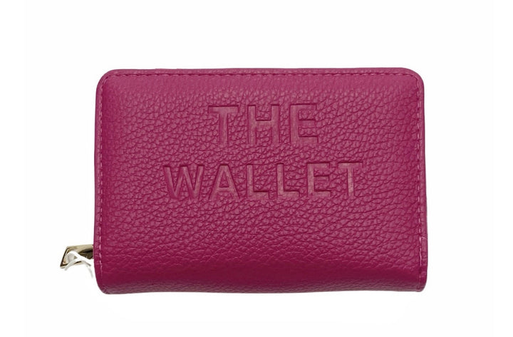 Compact Textured "The Wallet" Purse with Card Slots &amp; Zip Coin Pocket