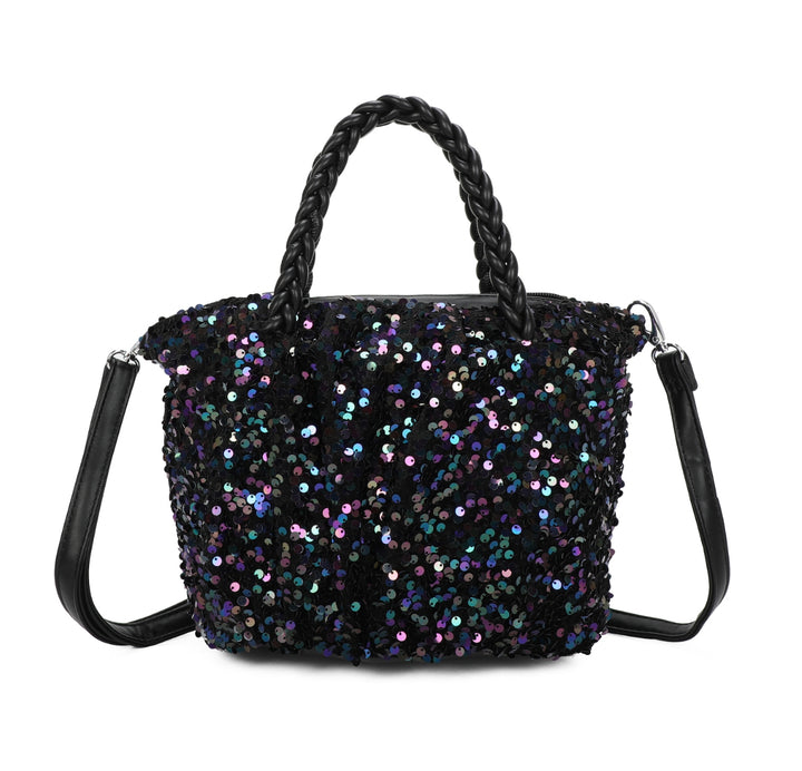 Black sequin embellished grab bags 