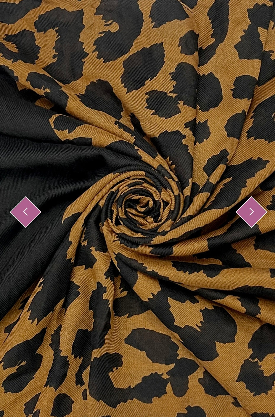 Black and yellow/ mustard leopard print design scarf 