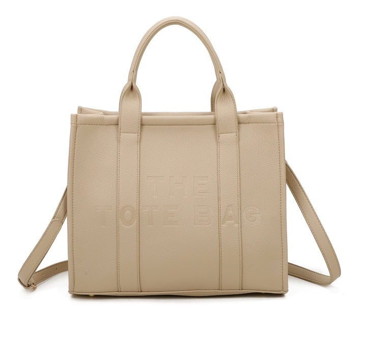 Debossed Letter Large Tote Bag