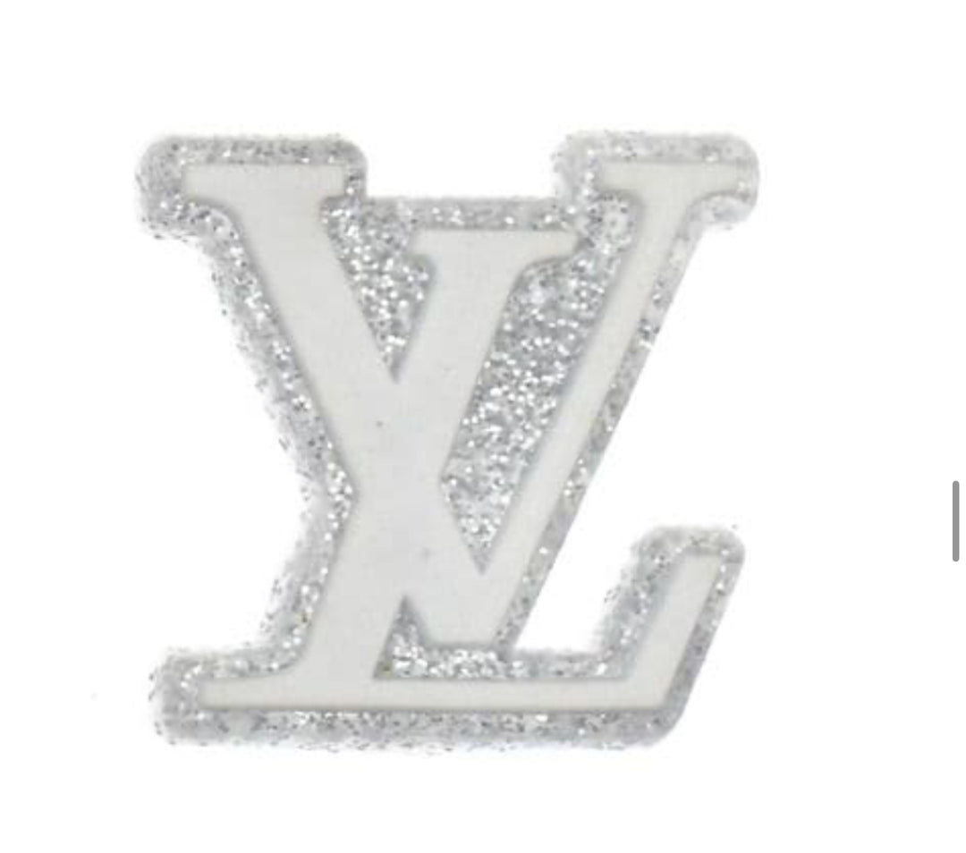 Silver sparkly croc charm 
