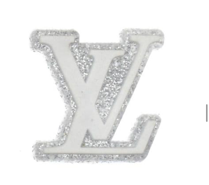 Silver sparkly croc charm 
