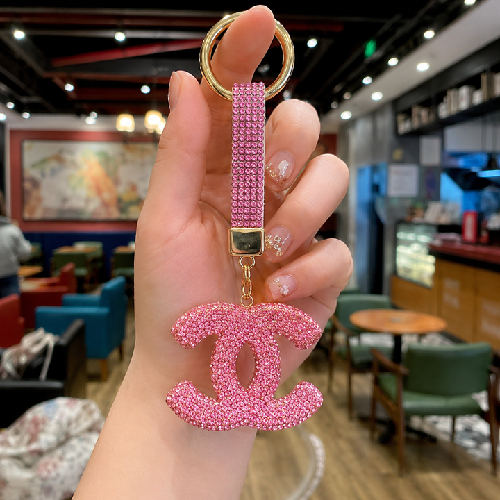 Sparkling Diamanté Keyring Charm - Key Chain