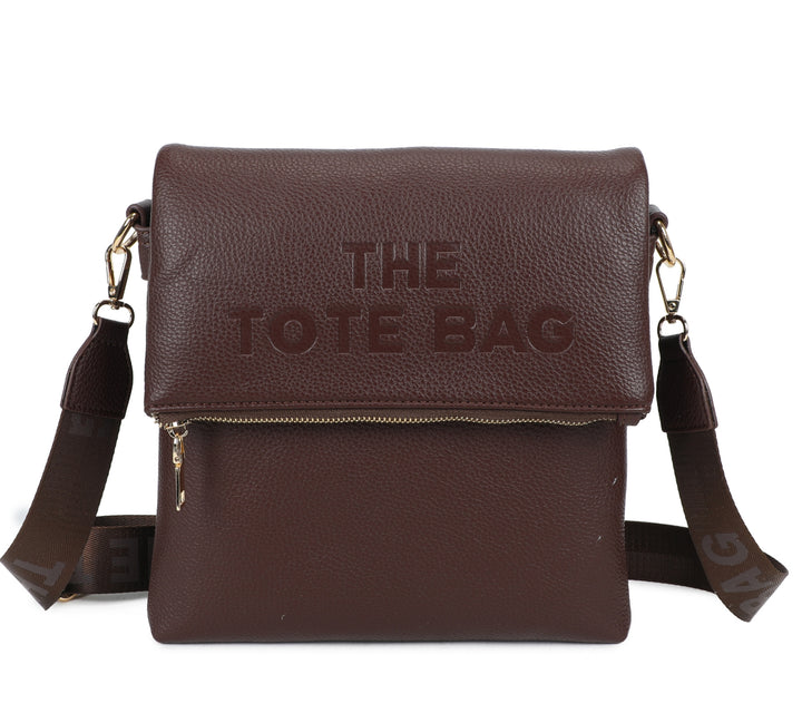 coffee leather tote bag with &