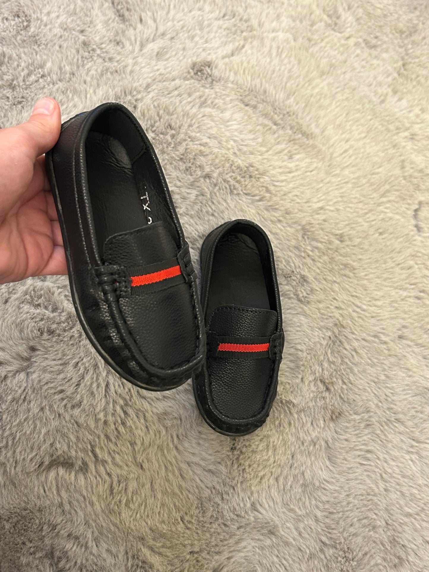 Faux leather boys’ loafers back to school shoes