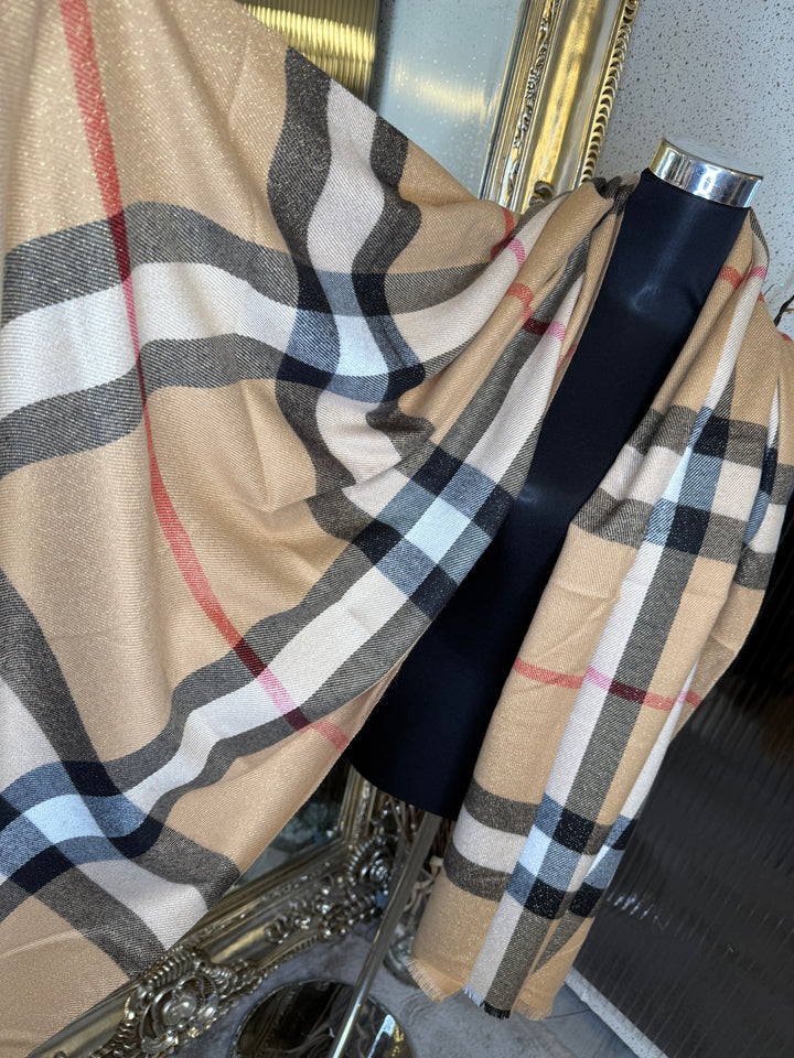 Sparkly checked scarf
