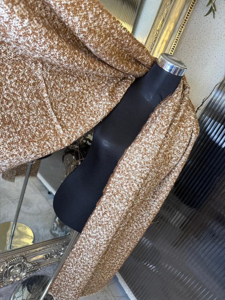 Beige bobble scarf