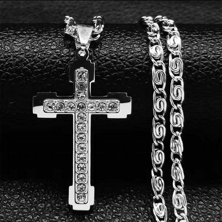 Stainless Steel Luxury Zircon Necklace Pendant