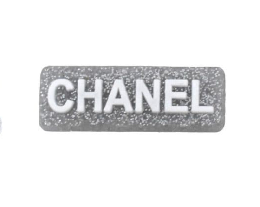 Silver sparkly croc charms 