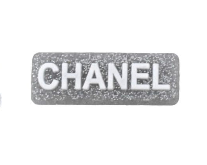 Silver sparkly croc charms 