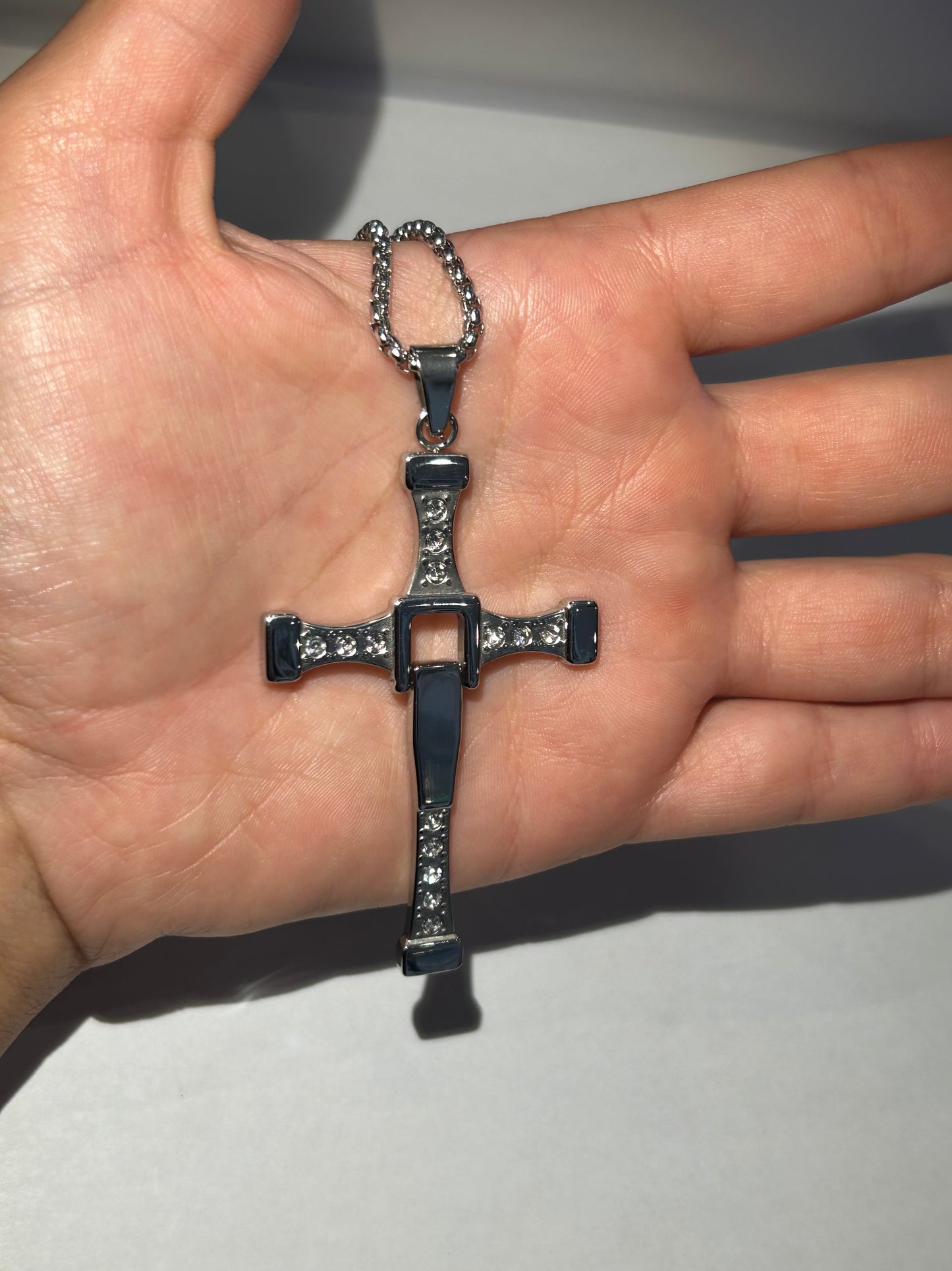 Large cross shaped pendant