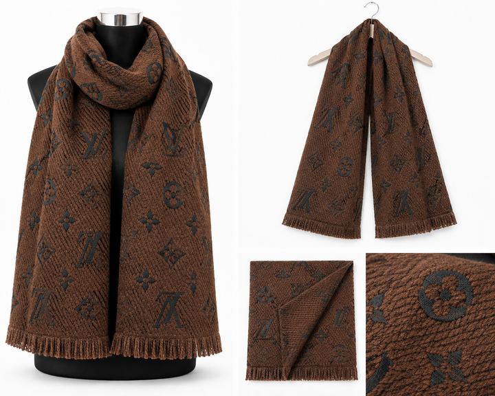 Luxury premium thick statement scarves in assorted patterned designs