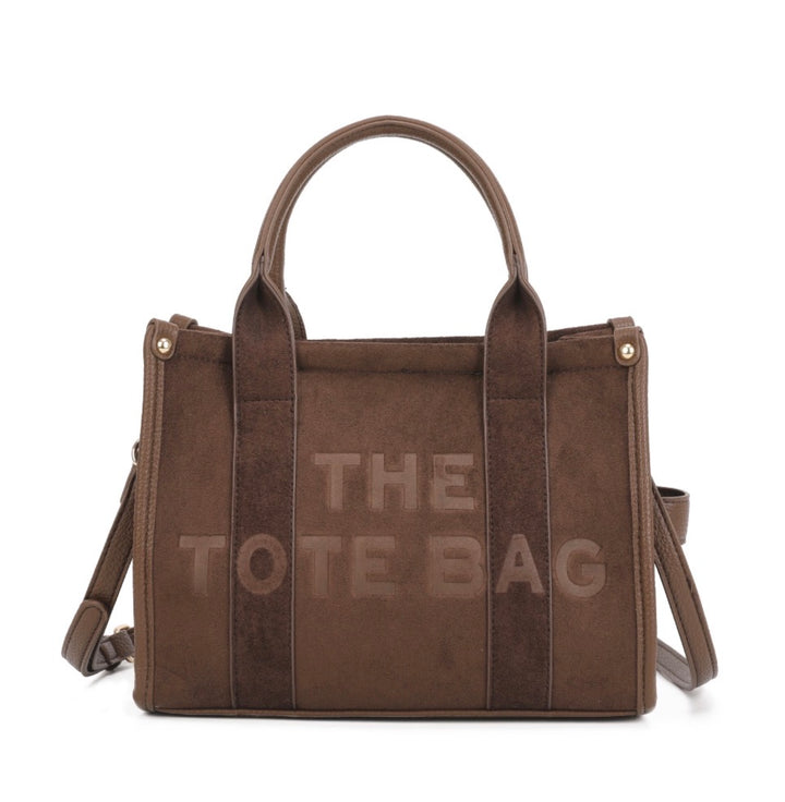 Small Faux Suede Tote Bag