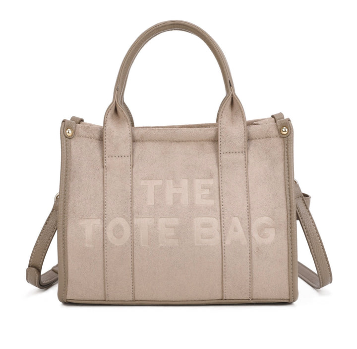Small Faux Suede Tote Bag