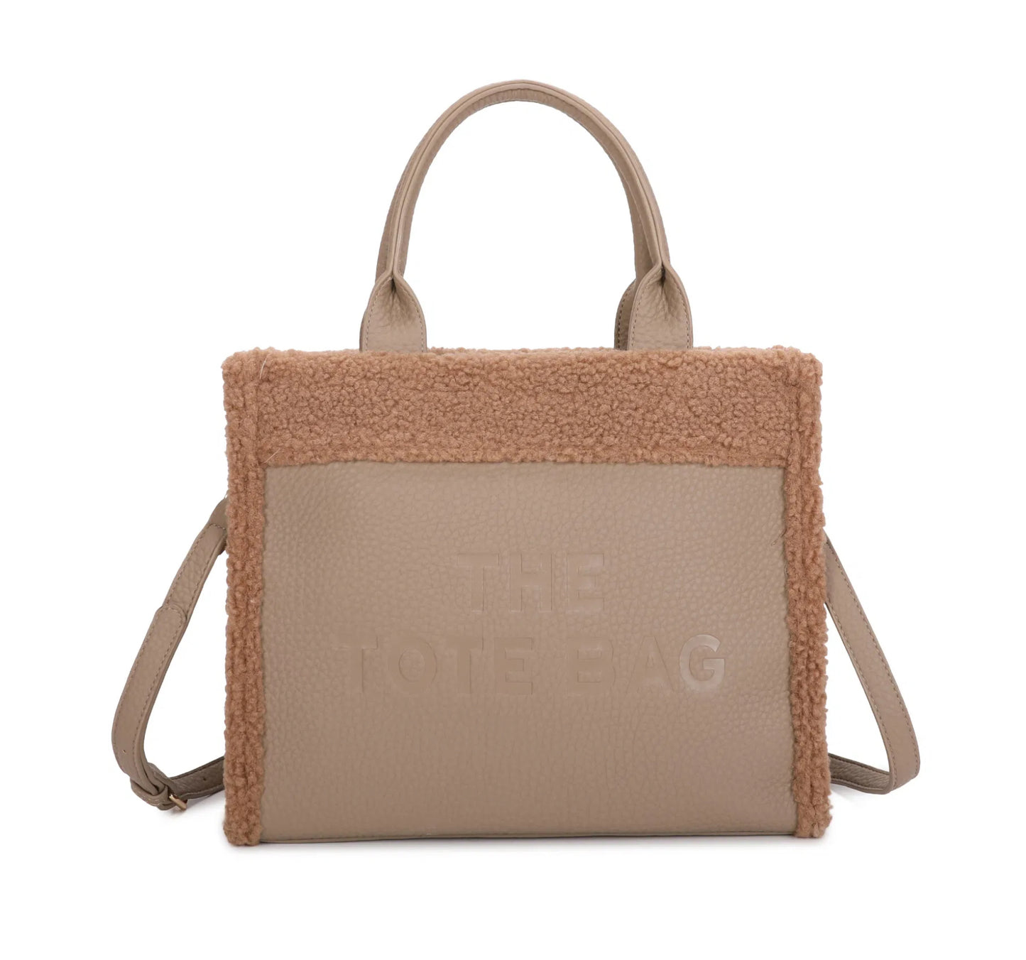 Fuzzy edge large tote