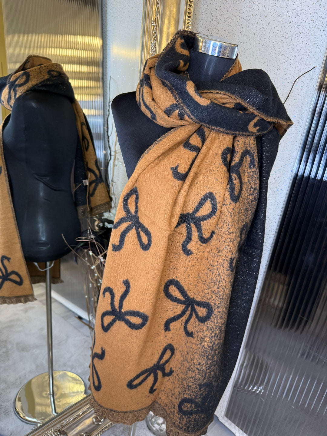 Bow detail scarf
