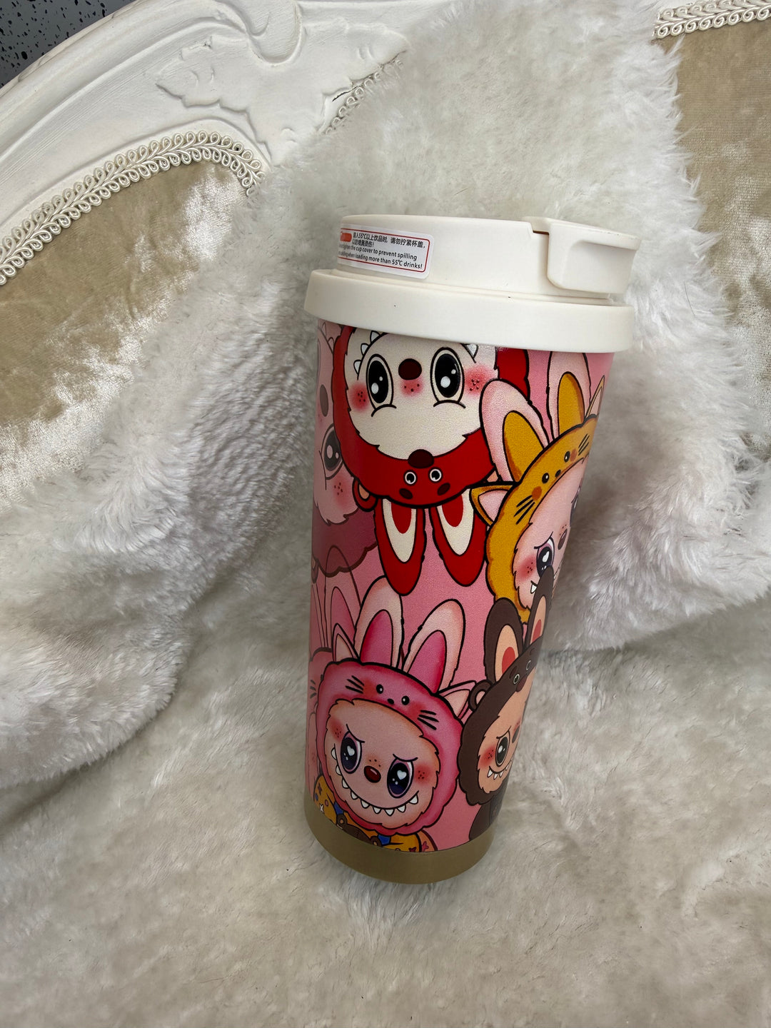 Colourful cartoon-style water bottle