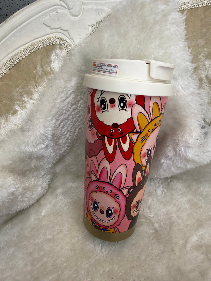 Colourful cartoon-style water bottle