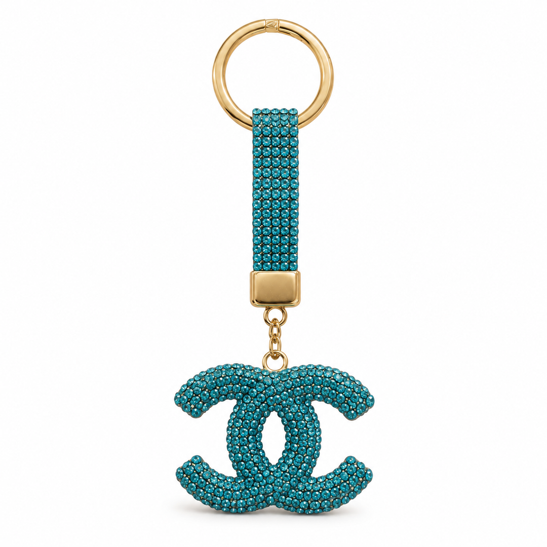 Sparkling Diamanté Keyring Charm - Key Chain
