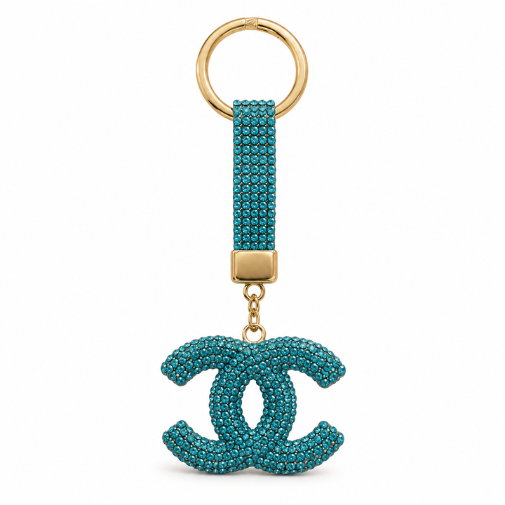 Sparkling Diamanté Keyring Charm - Key Chain
