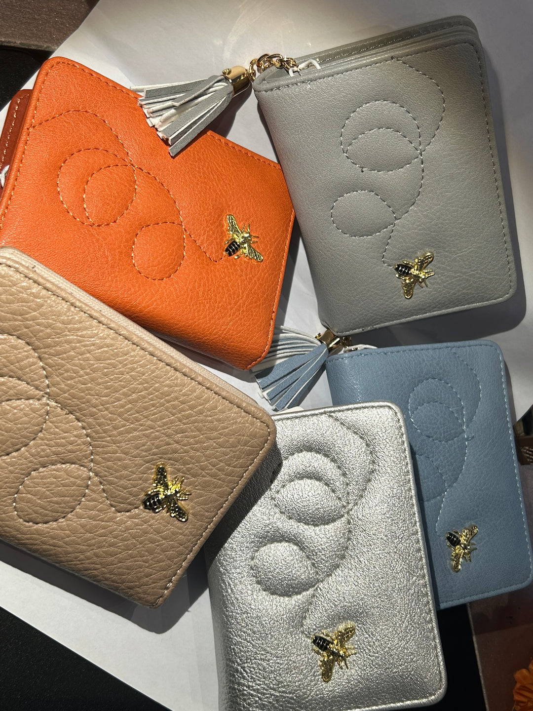Bee gold detailed purses 