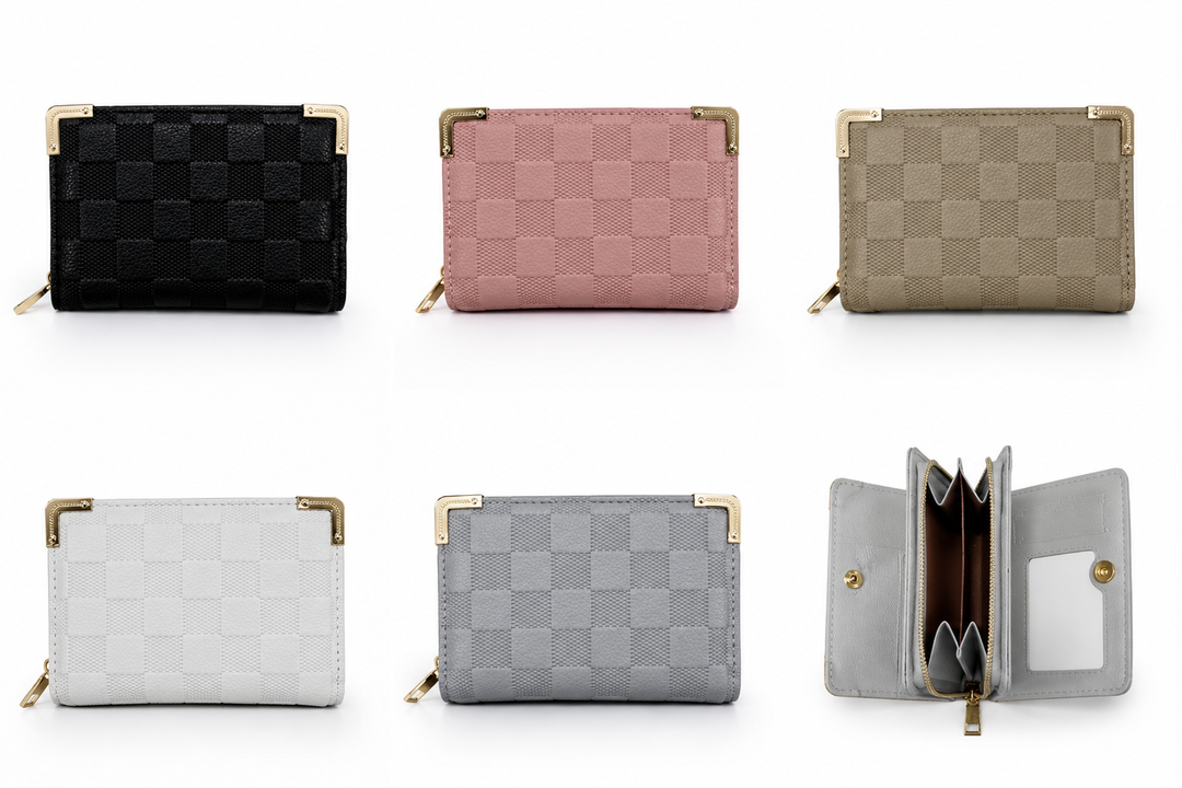Gold edge quilted purse