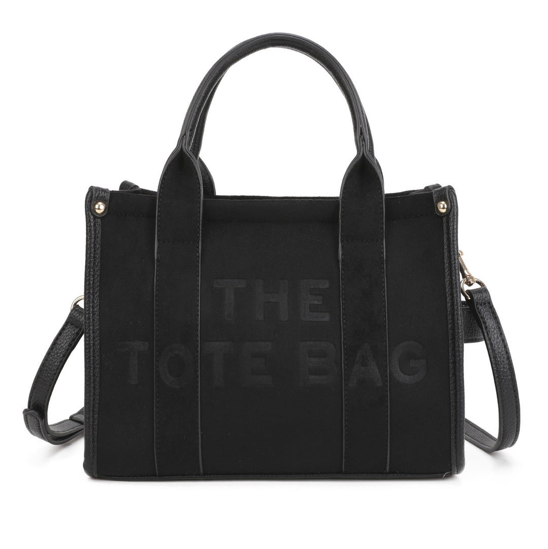 Small Faux Suede Tote Bag