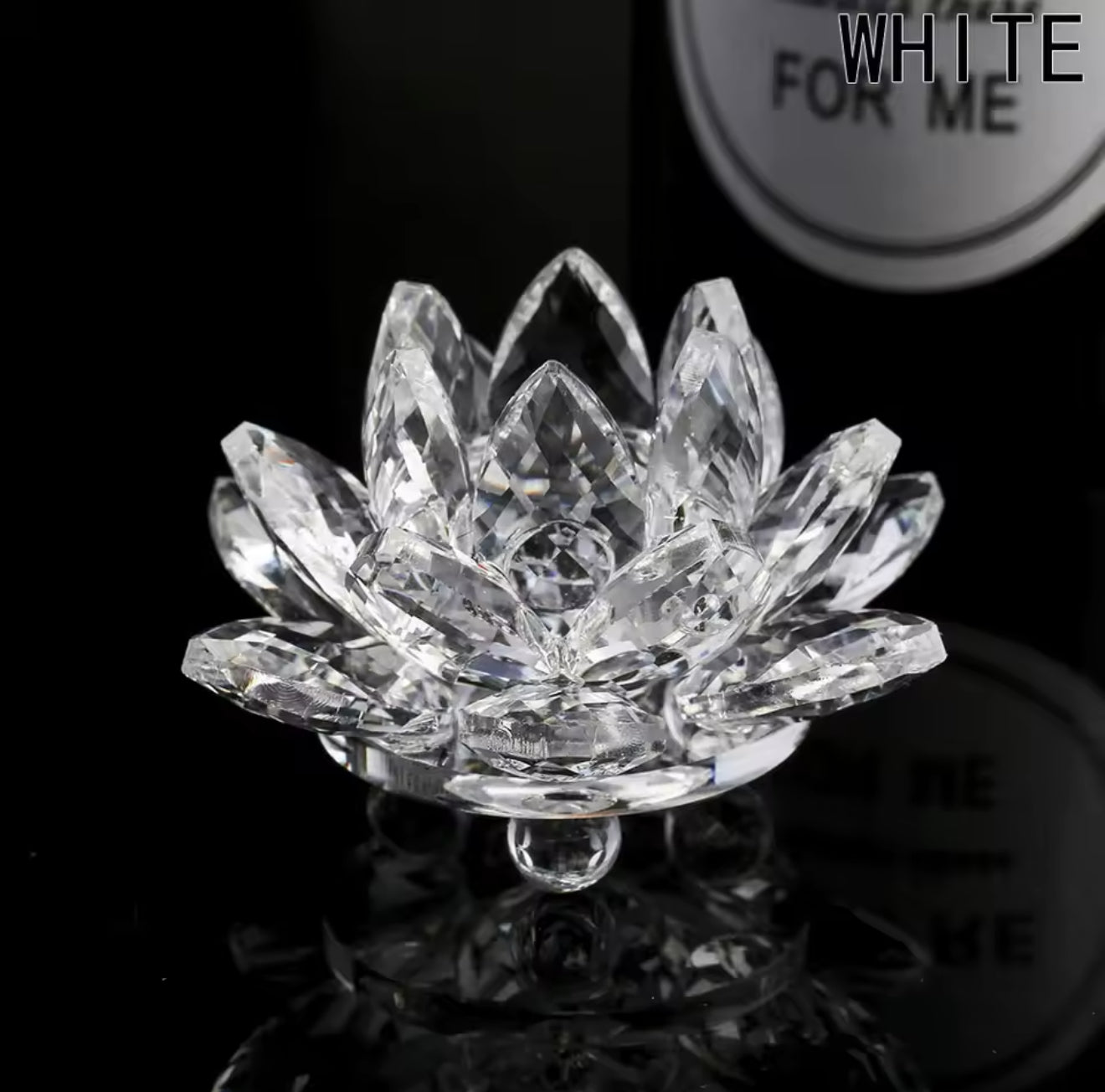 Crystal lotus flower figurine