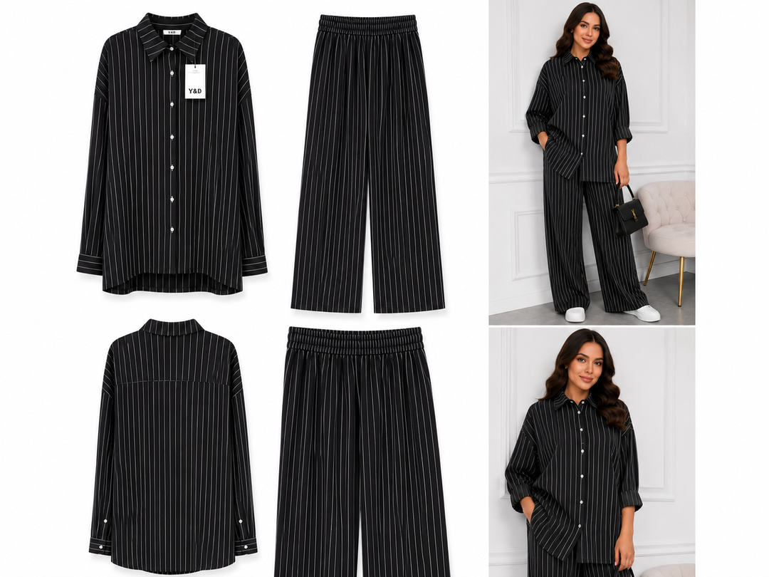 Pinstripe Shirt &amp; Trouser Co-Ord Set