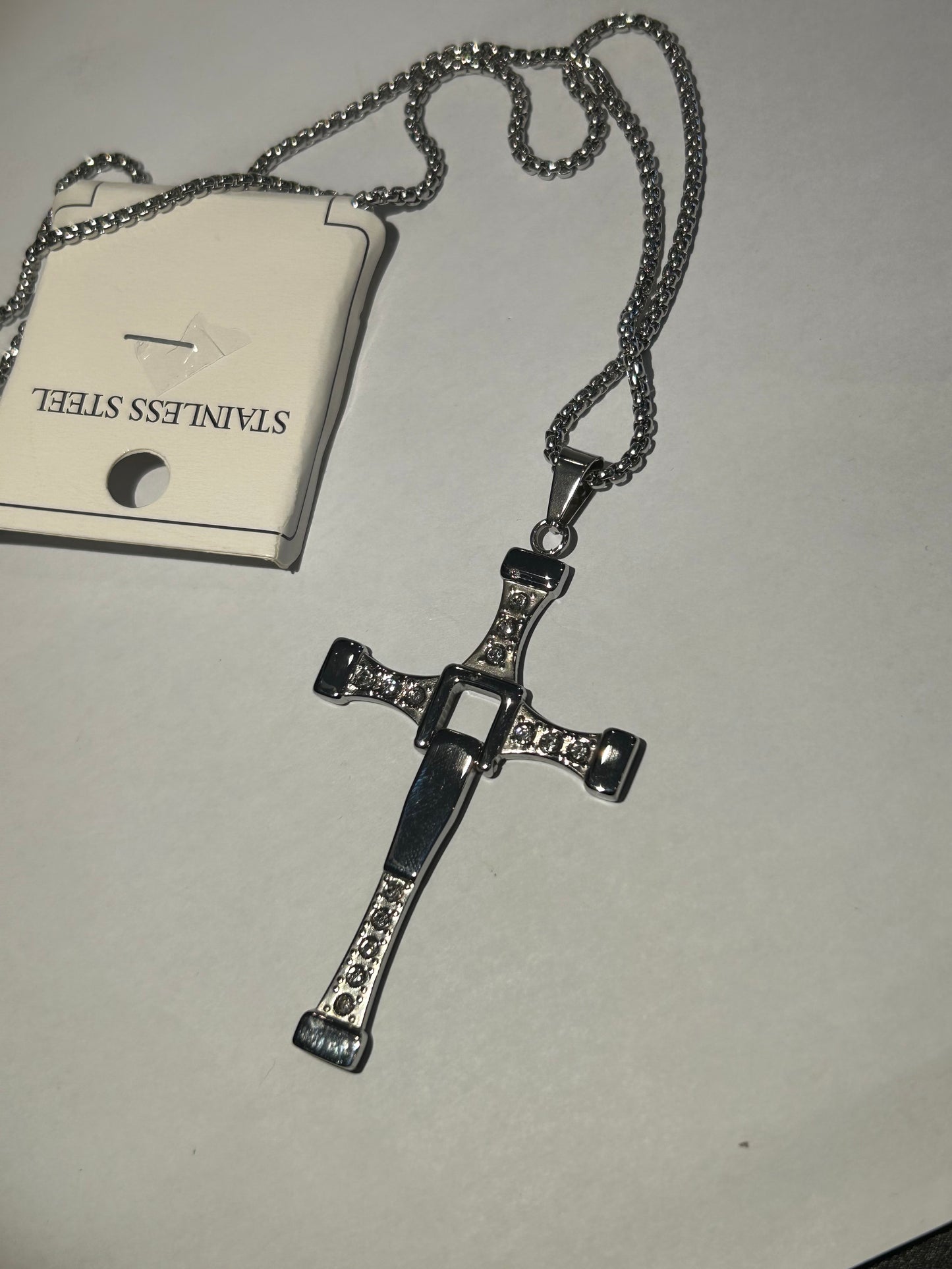 Large cross shaped pendant