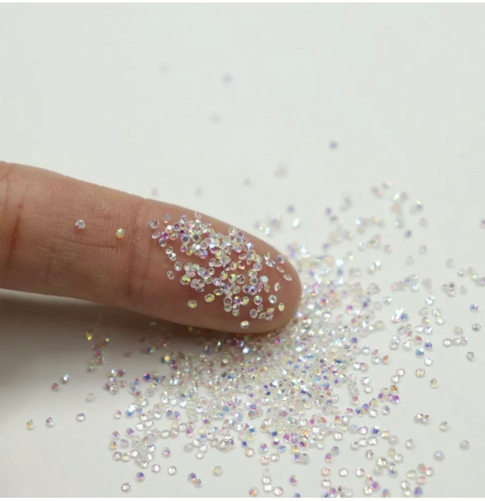 Micro crystals for ail art available in different colours showing white here 