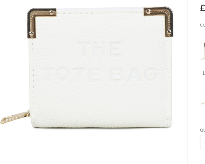 RFID Small Purse with Metal Corner Detail - The Tote Bag Purse