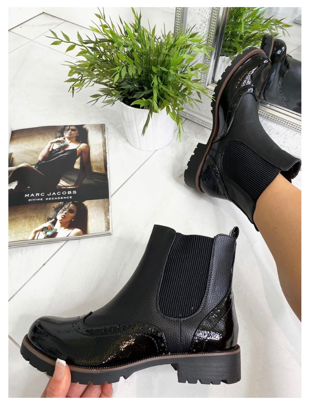 Womens Black ankle boots