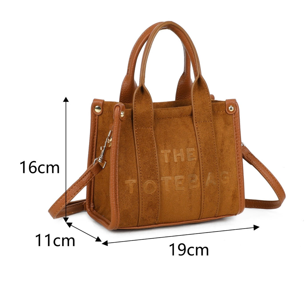 Mini Dinky Faux Suede Tote Bag