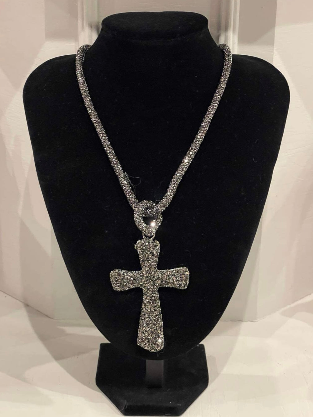 Various necklaces cross & crystal detail finish extra long fashion jewellery.