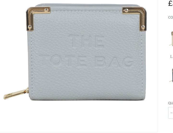 RFID Small Purse with Metal Corner Detail - The Tote Bag Purse