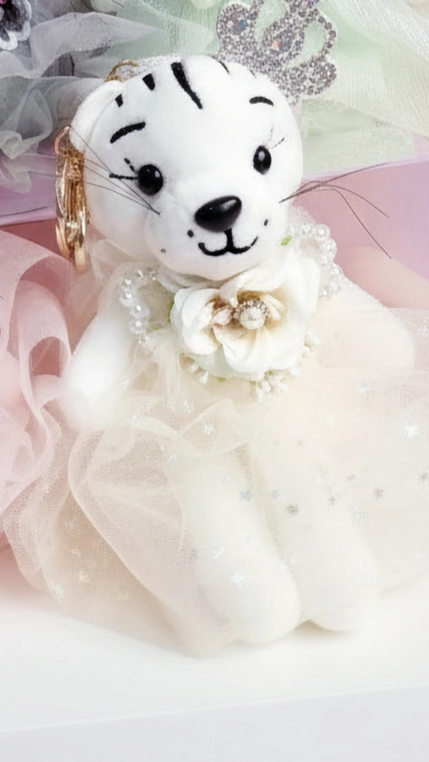 Tiger soft teddy keyrings