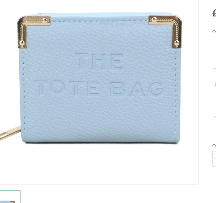 RFID Small Purse with Metal Corner Detail - The Tote Bag Purse