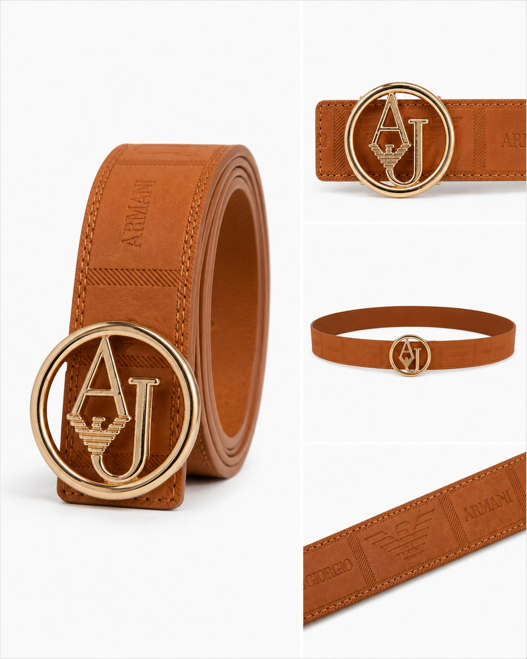 Brown and gold detail belt 