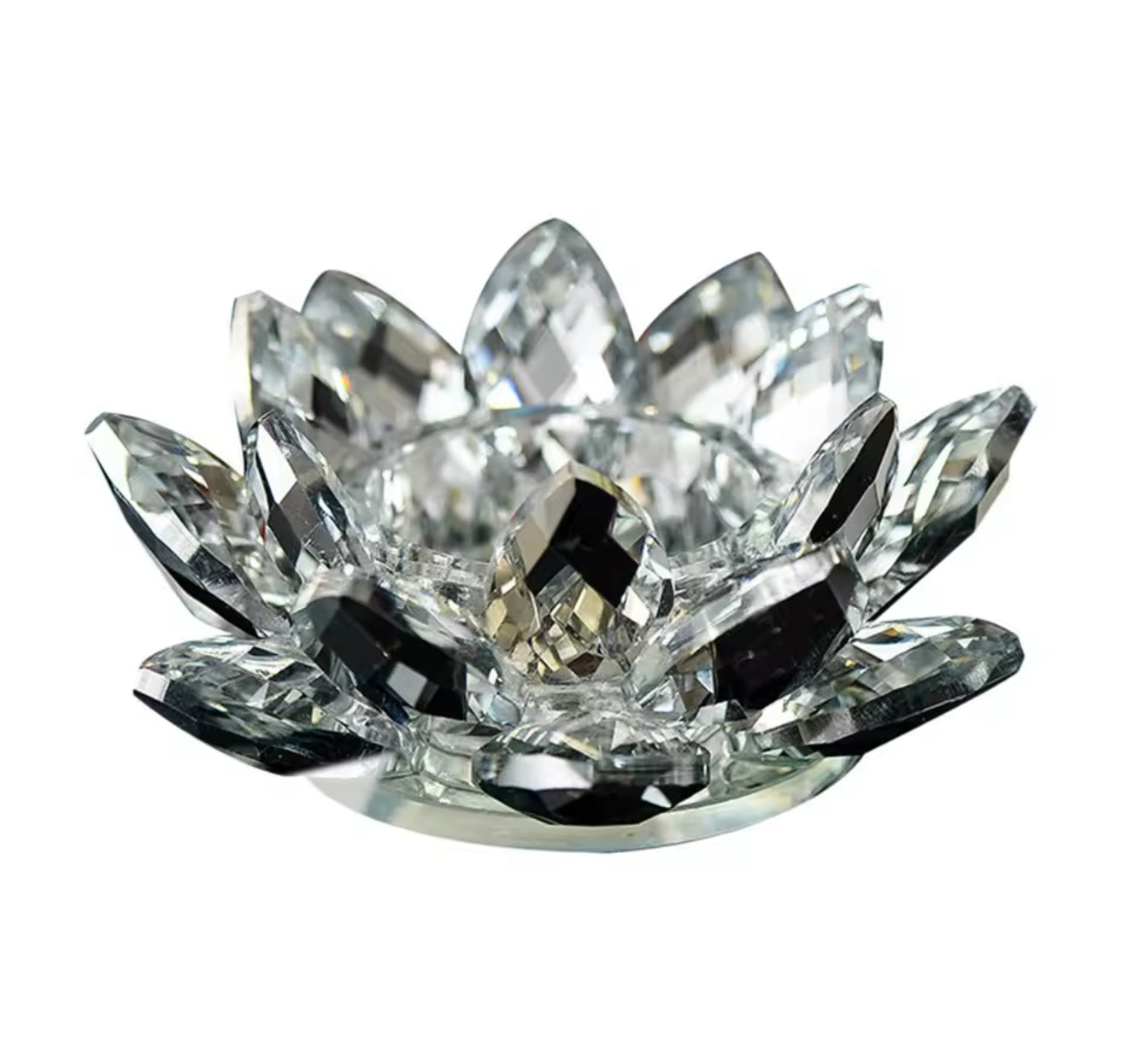 Crystal lotus flower figurine