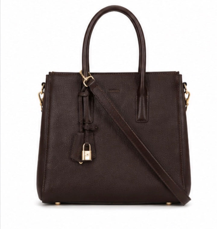 Slim Dark Brown Adjustable Handbag Strap with Gold Hardware