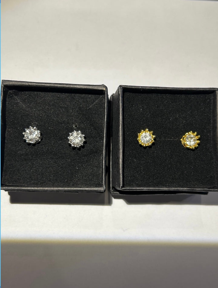 Crown studded earrings