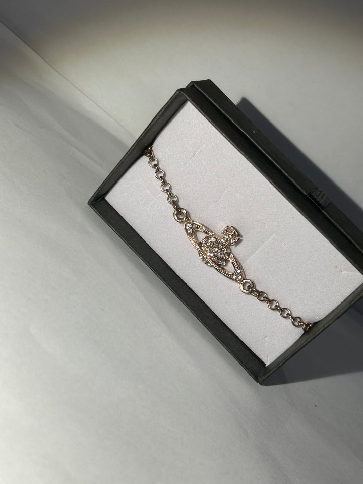 Rose gold planet bracelet