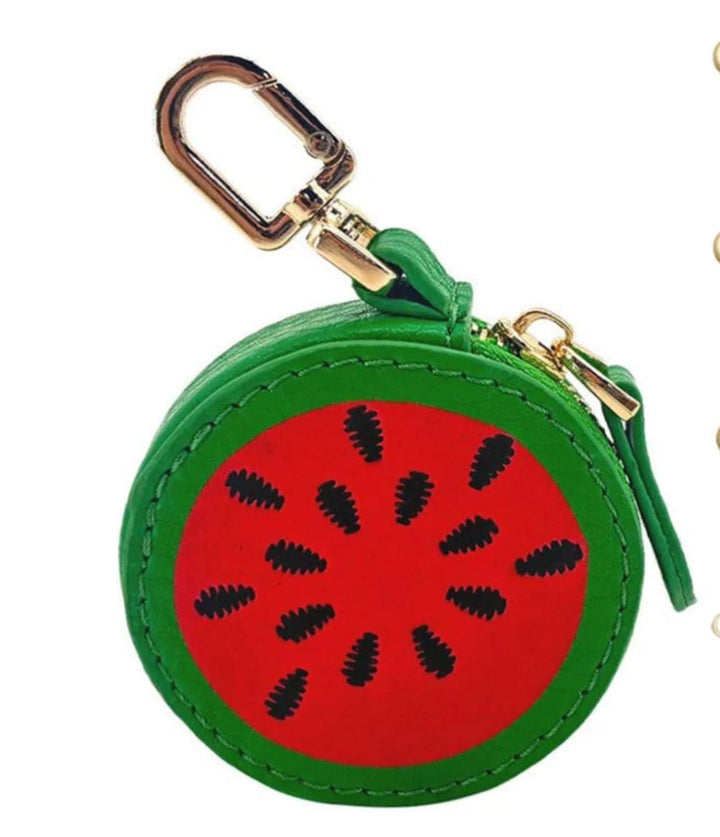 Cute Fruit Shape Coin Purse Mini Zipper Earphone Bag Keychain Pendant