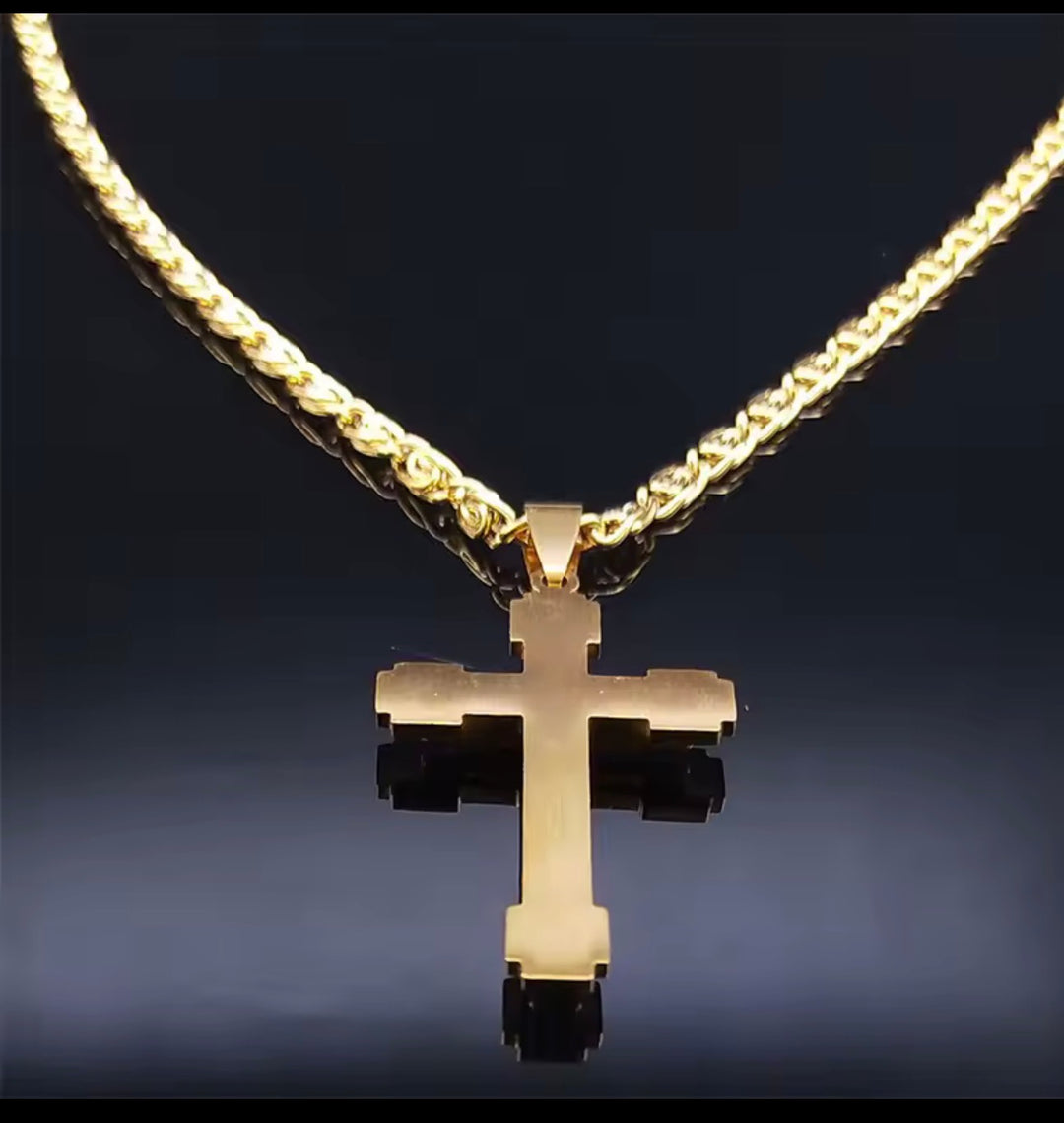 Stainless Steel Luxury Zircon Necklace Pendant